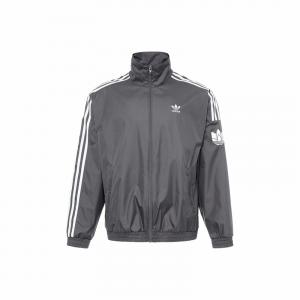 Adidas Originals Куртка ветровка серии Clover ветронепроницаемая и дышащая унисекс, Dark Gray