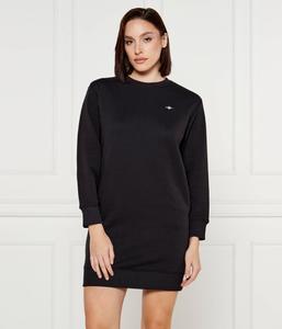 Платье Gant с длинными рукавами и высоким воротником, черный