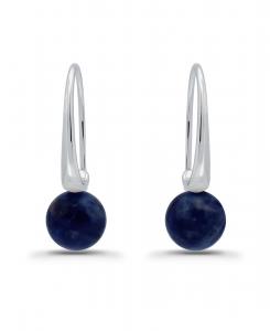 Серебряные серьги-крючки с жесткой застежкой Macy's, Silver/Sodalite