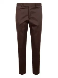Брюки средней посадки Pt Torino, коричневый