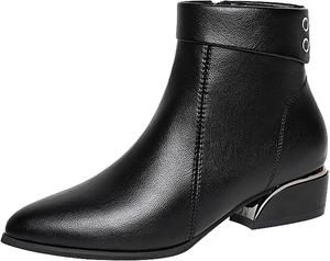 Женские ботильоны с заостренным носком, на массивном невысоком каблуке, с завязкой узлом, боковой молнией, однотонные, из искусственной кожи, нарядные Generic, Pink