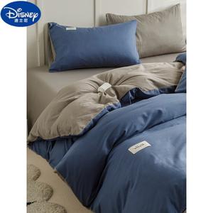 Disney Комплект постельного белья 1.2м, 3 предмета, для кровати 150 см, джинсово-синий + светло-серый, категория А