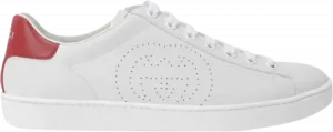 Кроссовки Gucci Wmns Ace Interlocking G - White Red, белый