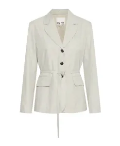 Элегантный блейзер цвета лондонского тумана меланж Ichi, белый