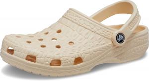 Унисекс сабо Crocs Classic из крокодиловой кожи, Vanilla