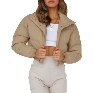 Куртка Gihuo Women's Cropped, хаки