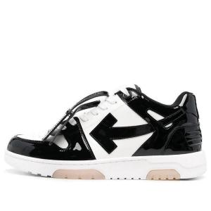 Кроссовки out of office low-top patent sneaker 'black white' Off-White, черный