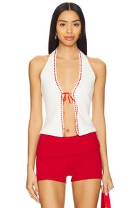 Топ на завязках Corine More To Come, white & red
