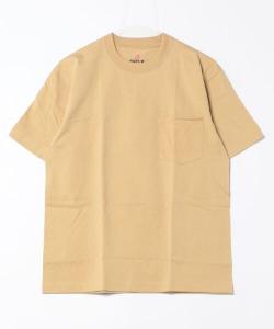 Футболка унисекс с карманом, плотная ткань HANES BEEFY-T, светло-бежевый