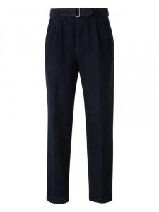 Брюки Officine Generale из вельвета со складками, синий