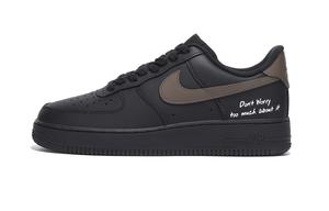 Nike Кроссовки Air Force 1 Coverage с низким верхом, противоскользящие и износостойкие, для скейтбординга, унисекс, черно-коричневые