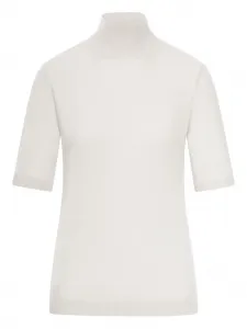 Свитер с высоким воротником и короткими рукавами 'S Max Mara, белый