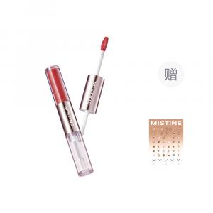 Блеск для губ Tipsy Long Lasting Dual Head Matte, легко растушевывается, придает губам сияющий и естественный вид Mistine, d14黑莓白朗姆