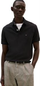 Мужская рубашка-поло Tommy Hilfiger с коротким рукавом из хлопкового пике, классический крой, Tommy Black