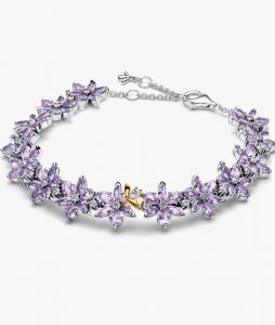 Браслет Pandora Bridgerton Herbarium & Bee Tennis, серебро/золото