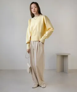 Вязаный топ, облегающий талию, как после пота.