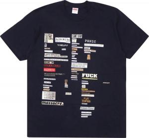 Футболка Supreme Cutouts Tee 'Navy', синий