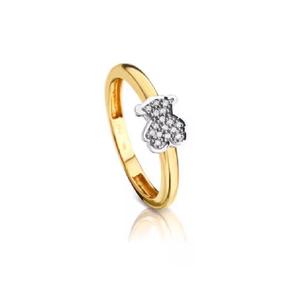 Кольцо Tous Gen Ring With Diamond 0,06 CT Bear Motif, золото/бриллианты