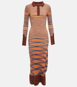 Платье миди La Robe Zucca из смесового хлопка Jacquemus, Multi-Brown