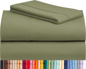 Комплект постельного белья LuxClub, 3 предмета, 168х244/100х191/51х76 см, оливковый