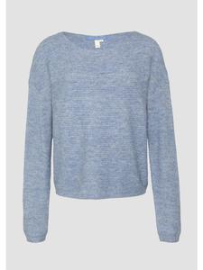 Вязаный свитер цвета 52W0_бледно-голубой QS