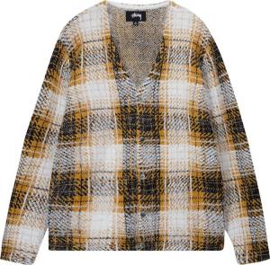 Кардиган Stussy Hairy Plaid Cardigan 'Gold', разноцветный