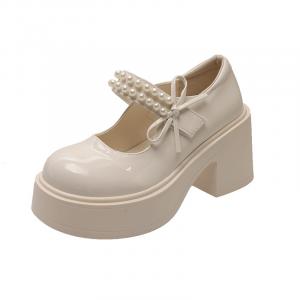Туфли Мэри Джейн на массивном каблуке Women's TAFN, Ecru