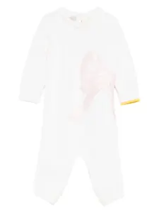 Вязаный комбинезон с бантом Gensami kids, белый