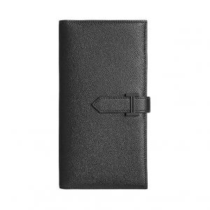 HERMES Кошелёк Bearn Madame из телячьей кожи женский 89 Нуар чёрный