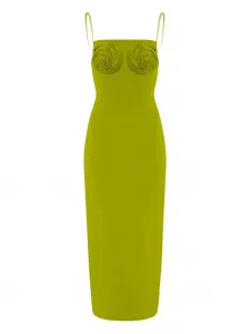 Декорированное платье миди Jean Paul Gaultier, зеленый