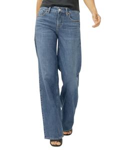 Женские джинсы Suki со средней посадкой, облегающим силуэтом и широкими штанинами Silver Jeans Co, Broydon