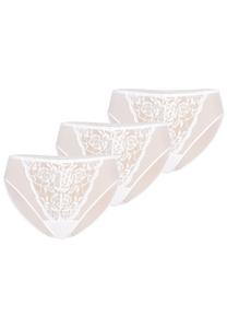 Трусы Teyli 3er Pack: Mesh mit floraler Spitze Glamour, белый