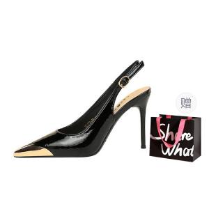 BIGTREE Тонкие каблуки на шпильке для женщин черные, цвет Black