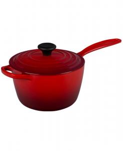 Эмалированная чугунная кастрюля объемом 2,25 кварты с крышкой Le Creuset, цвет cerise