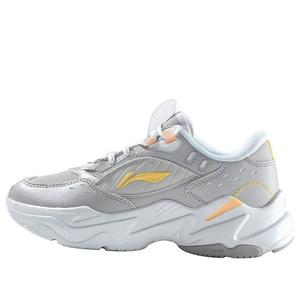 Беговые кроссовки (WMNS) Li-Ning Retro Sport Leisure 'White Grey', серый