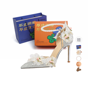 Женские туфли на высоком каблуке, серебристые WOXXXN, Silver 8Cm[Gift Box Set](Gift Included)