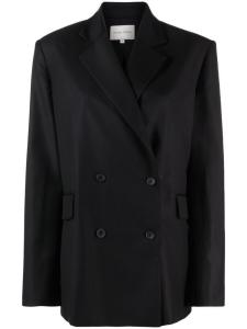 Loulou Studio двубортный шерстяной блейзер, черный