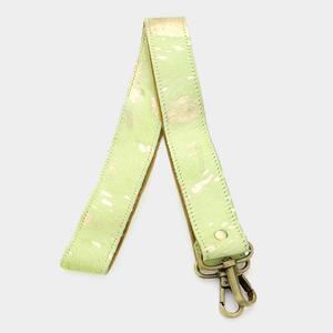 Ремешок для сумки из натурального меха теленка с брызгами золотой краски FASHNZFAB