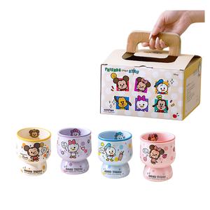 Кружка Mickey Series Songsong Joy Cup Good Looking Cute Mug, мультяшная, для домашнего использования, детская стаканы Stackable Cups, 320 мл Disney, [4 Pcs Assorted]Ceramic Joy Cups