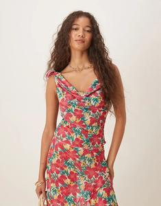 Пляжный топ с цветочным принтом и оборками Wild Lovers Ohana, разноцветный, розовый