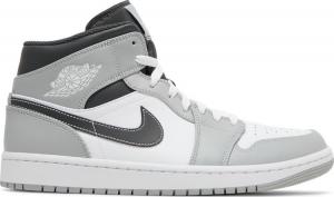 Кроссовки Air Jordan 1 Mid Light Smoke Grey, серый