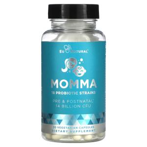 Пробиотик Eu Natural Momma, 30 вегетарианских капсул