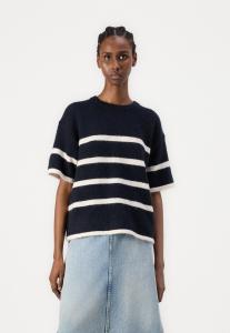 Футболка с принтом SLFMALINE LILIANA O NECK Selected Femme, темно-синий