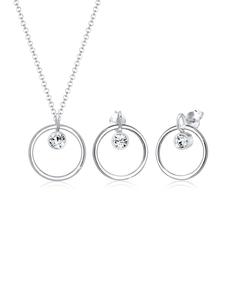 Elli Колье Schmuckset 925 Sterling Silber Geo, Kreis in Silber