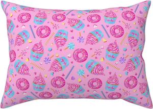 Pevtufa Наволочка с принтом Pink Donuts, накладная, с застежкой-конвертом Pink Donuts