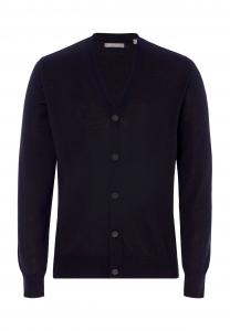 Мужской шерстяной кардиган с V-образным вырезом GALERIA essentials, цвет 2 Schwarz