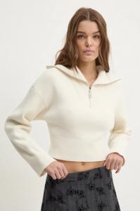 Свитер с добавлением шерсти Hugo, бежевый