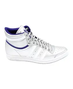 Стильные кожаные высокие кроссовки Adidas, серый