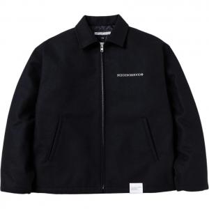 NEIGHBORHOOD Майка-рубашка с молнией и логотипом, Black