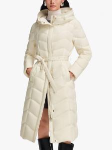 Стеганая куртка полной длины из гусиного пуха Bosideng, Pearl White